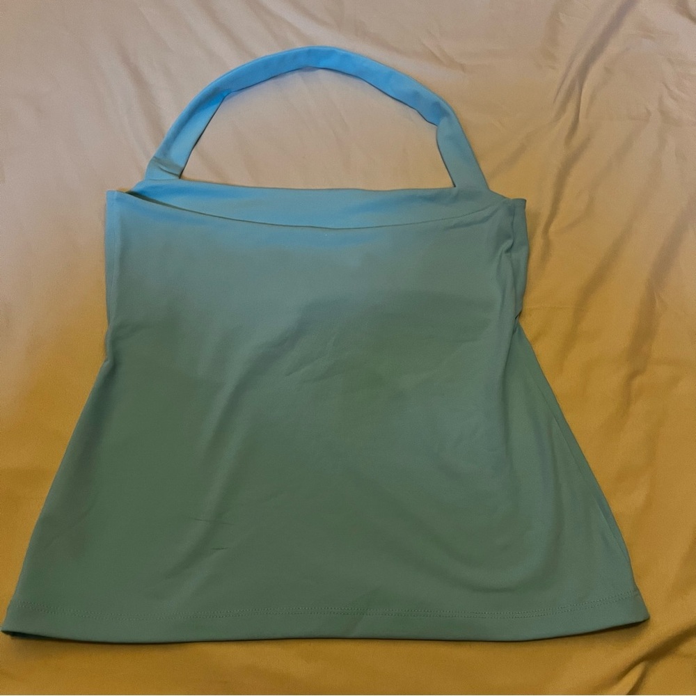 Susana Monaco Turquoise Fitted Halter Top Size Small - Picture 6 of 8